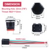 DMWD 22mm Heavy Duty Latching Metal Push Button Switch Large