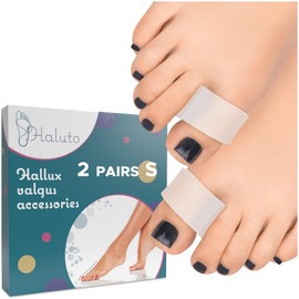 HALUTO Set of 4 Correction Toe Separators - Toe Protection - Toe Separator Hallux Valgus Against Hammer Toes, Crooked Toes, Tailor's Bunion
