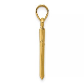 GlittersandGold 14k Polished Hollow Cross Pendant Bracelet Necklace