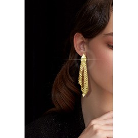 KristLand S925 Sterling Silver Ear Pin Women Ladies Drop Earrings with Stunning Alloy Party Jewellery Wedding Gift Box, Silver