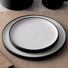 Noritake ColorTex Stone Black 9-3/4" Stax Dinner Plates, Set of