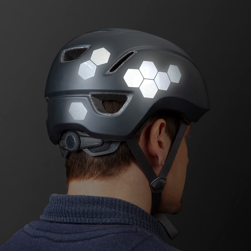 Luxshield Reflector Sticker Set - Hexagon large - for bicycle