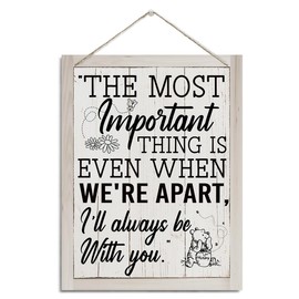 XQLSR Inspirational Sign, The Most Important Thing is I'll Always Be with You Sign, Rustic Hanging Wood Plaque Sign, Inspirational Wood Sign, Friendship Gift, Apart Gift for Friend Women Men
