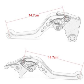E-SPEEDMTC for Yamaha R3/ YZF-R3/ Monster 2015-2025 Modified CNC Aluminum Alloy 6-Stage Adjustable Short Brake Clutch Lever Accessories (Black)