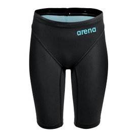 ARENA Boys' Standard Powerskin Impulso Swim Racing Jammer Competition Tech Suit, Black Teal