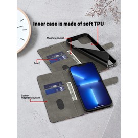 VODEFOX Case for LG G7 ThinQ/LG G7, PU Leather Wallet Case for LG G7 ThinQ/LG G7 6.1", Cute 3D Cartoon Design Card Slot Magnetic Closure Stand Protective Cover for Women- Dark Horse