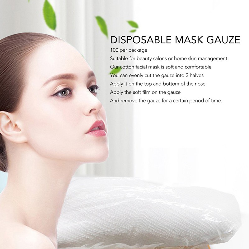 100pcs Gauze Face Mask Disposable Pre Cut Cotton Soft Facial