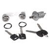 Ignition Switch with Key Door Lock Cylinders Chrome Compatible with