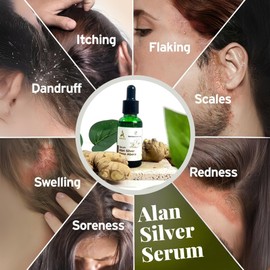 ABERA Alan Silver Serum – Botanical Hydrating Serum for Dry & Sensitive Skin – Nourishes & Moisturizes with Black Ginger, Cedar Oil & Neem – Lightweight Formula for All Skin Types (2 Boxes)
