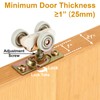 Pocket Door Rollers Replacement with 1" O.D. Wheels, Compatible with