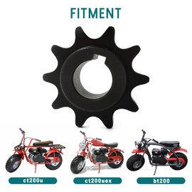 QYMOTO 40 41 420 Chain Sprocket 10 Tooth Sprocket 5/8'' Bore 3/16" Keyway Jackshaft Chain Sprocket for Coleman CT200U EX,BT200x,CT200U Trail,Mini Bike Front Chain Sprocket Mini Bike Parts