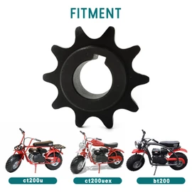 QYMOTO 40 41 420 Chain Sprocket 10 Tooth Sprocket 5/8'' Bore 3/16" Keyway Jackshaft Chain Sprocket for Coleman CT200U EX,BT200x,CT200U Trail,Mini Bike Front Chain Sprocket Mini Bike Parts