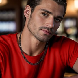 Eigso 3 Pcs 3MM Stainless Steel Black Chain Necklaces for Men Women Unisex Hip Hop Link Cuban Chains Necklace for Man Woman