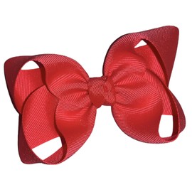 Solid Neon Peach Boutique Hair Bow 4" MADE IN USA