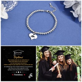 SUNSH Abschluss Geschenk 2024,Abschluss-Armband,Frauen-Abschluss-Armband,Geschenk Für Tochter/Schwester/Dame/Mädchen,Abschluss/Weihnachten/Erwachsener/Geburtstag/Aufmunterung