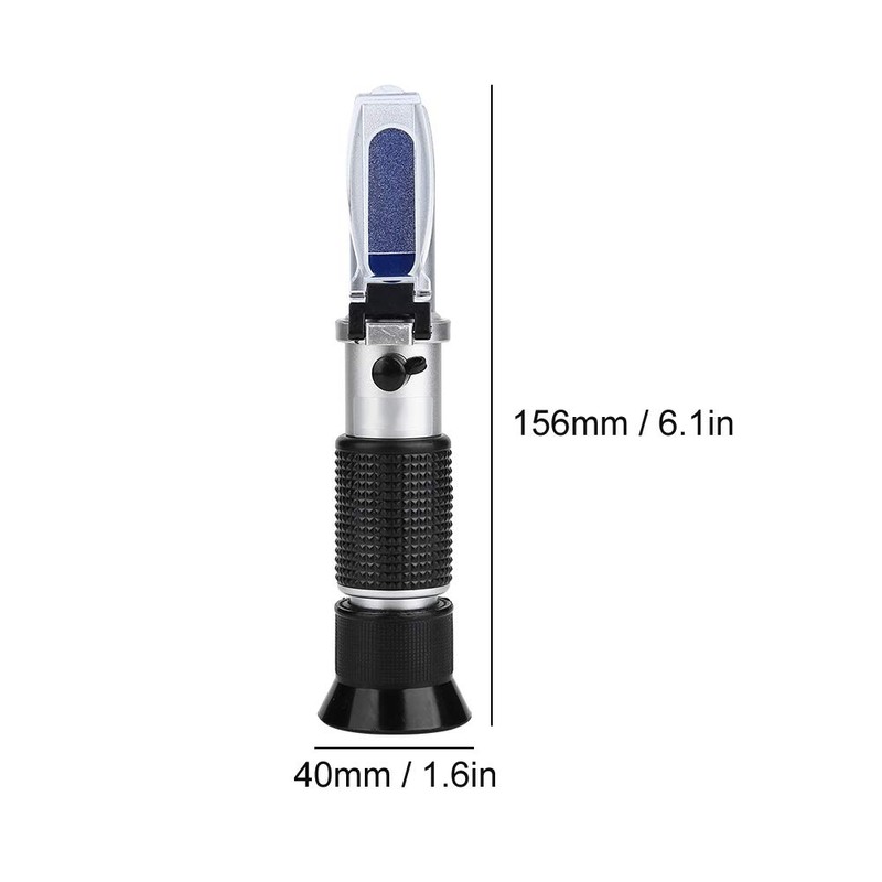 ATC Antifreeze Refractometer, with Manual Calibration Button, Glycol Antifreeze Refractometer,