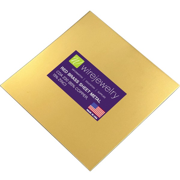 WireJewelry 18 Gauge 0.040 Dead Soft Red Brass Sheet Metal
