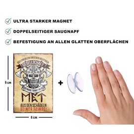 schilderkreis24 Funny Saying "Problem unserer heutigen Gesellschaft" Magnet Viking Decorative Fridge Magnet Humour Gift Idea Birthday Christmas 9 x 6 cm