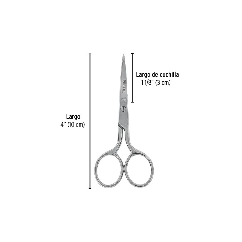 Pretul TP-8375-4, Tijera para bordar 4", acero inoxidable