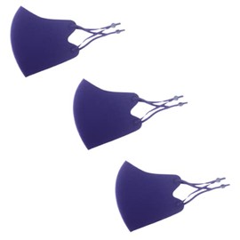 STARMASK Cooling Mask, Set of 3 (Navy), Available in 3 Sizes, Present, Antibacterial, Deodorizing, Washable Mask, Adjustable Cord with Adjuster, Ears Painless (S)