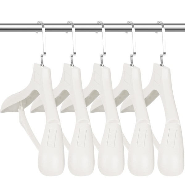 DEDU Suit Hangers for Men 15 Pack Width 17.7", Ivory