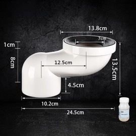 Kuntesetty Deslizador de inodoro, adaptador desplazado para inodoro, pieza de grifo de baño, deslizador de brida de inodoro, 12.5 cm, Individuales