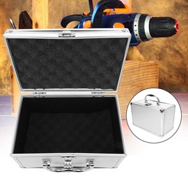 Tool Box Hand Case Lightweight Aluminum Alloy Toolbox Portable Instrumentation Box with Sponge Lining, Great for Personal Use At Home, Ideal for Store Front Display Cases