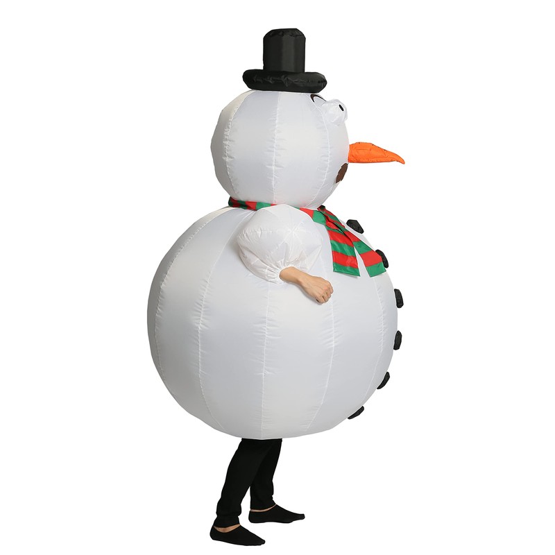 JYZCOS Disfraz inflable de tío muñeco de nieve para adultos