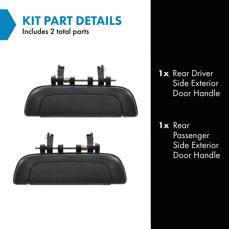 TRQ Left and Right Exterior Door Handle Set Drivers Side
