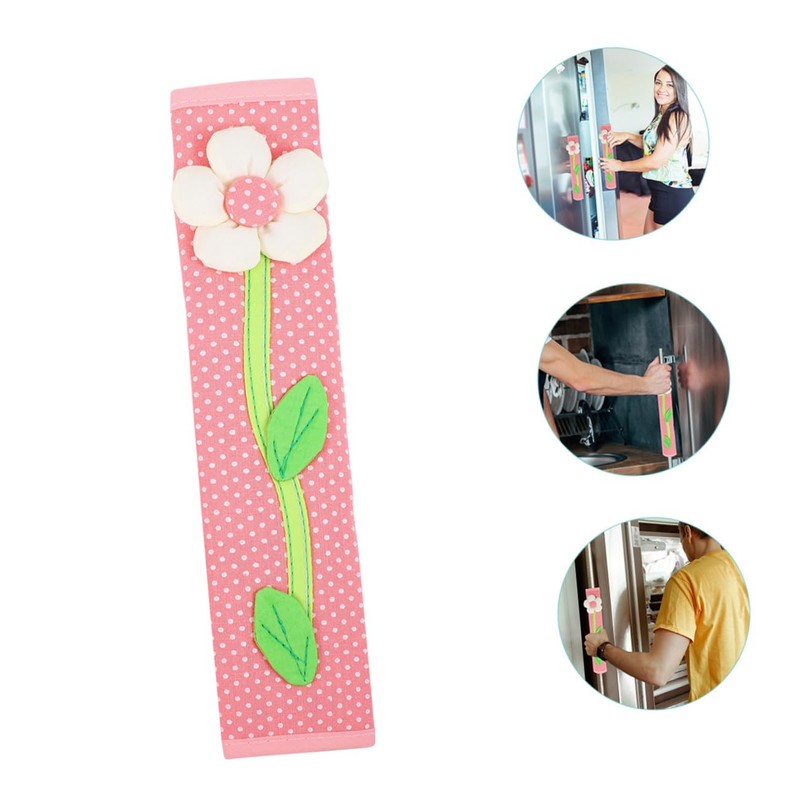 TEHAUX Flower Themed Refrigerator Handle Cover Stylish Protective Covers for