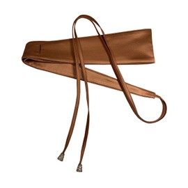 laelinggt woman belt Strap wide waist Satin obi for dress Bowknot Self Tie Wrap Around Obi Waist Band Cinch Waist Belt (camel)