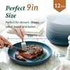 Homienly Unbreakable Salad Plates 12 PCS Wheat Straw Deep Plates