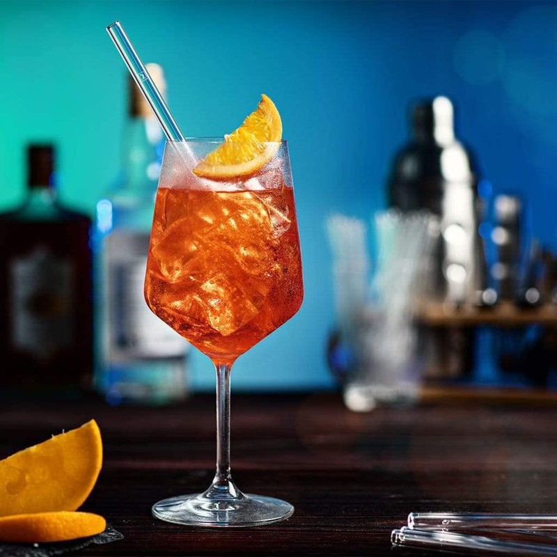 HALM Aperol Spritz Sayings Glass Straws Holy Aperoli Edition Gift