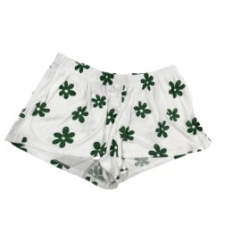 Ascot + Hart Women's Ascot + Hart Terry Cloth Graphic Pull-On Shorts - Cream Floral 3X