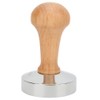 57.5mm Stainless Steel Base Coffee Powder Tamper with Wooden Handle