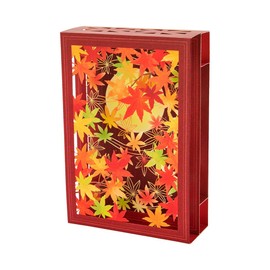 Sanrio 844306 Message Card, Autumn Laser Cut Box-shaped Foliage, Greeting Card JAU 19-4