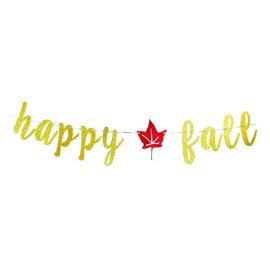 Happy Fall Banner -Harvest Home Decor, Thanksgiving Fall Festive Sign,Autumn Supplies Decorations