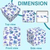 Blue Spring Wildflower Tissue Box Holder,Square Leather Tissue Box Cover