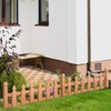 Topeakmart Wood Picket Garden Fence Edging Fencing Garden Yard Border