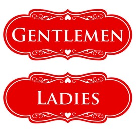 Designer LADIES GENTLEMEN (2-Pack) -Red Large 1 Pack