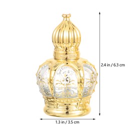 Housoutil 10 pcs Refillable Sample On Container,Vintage Perfume Bottles Middle Eastern Style Glass Roll on Bottles for Essential oils，10ml