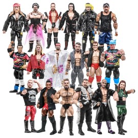 Figures Toy Company Set of 18 Loose Rising Stars & Legends of Wrestling Action Figures