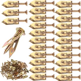 Pndeyo 40pcs Self-Drilling Drywall Anchors with 40pcs Screws, Heavy Duty Metal Expan...