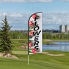 Flowers Feather Flag for Business Advertising 6 FT Swooper Flag