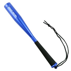 CRAZY SHARK Fishing Priest, Fishing Bat, Aluminum Alloy Fish Knock Tool with Foam Handle and Lanyard, 25cm (Blue)