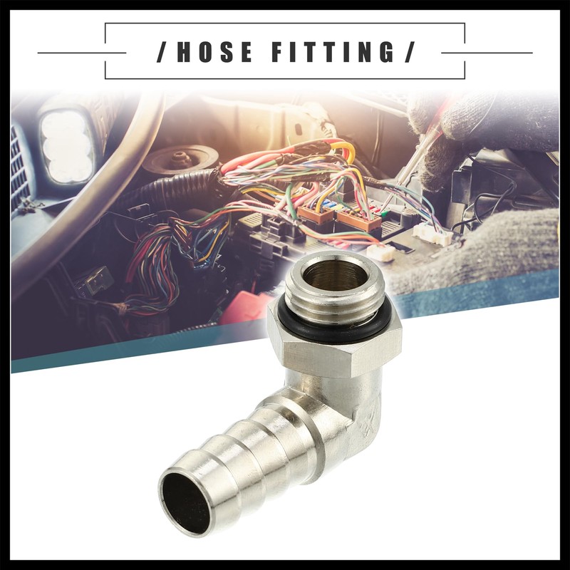 Hihaha Universal Car 90 Degree Brass Fitting Hose Adapter, Hose