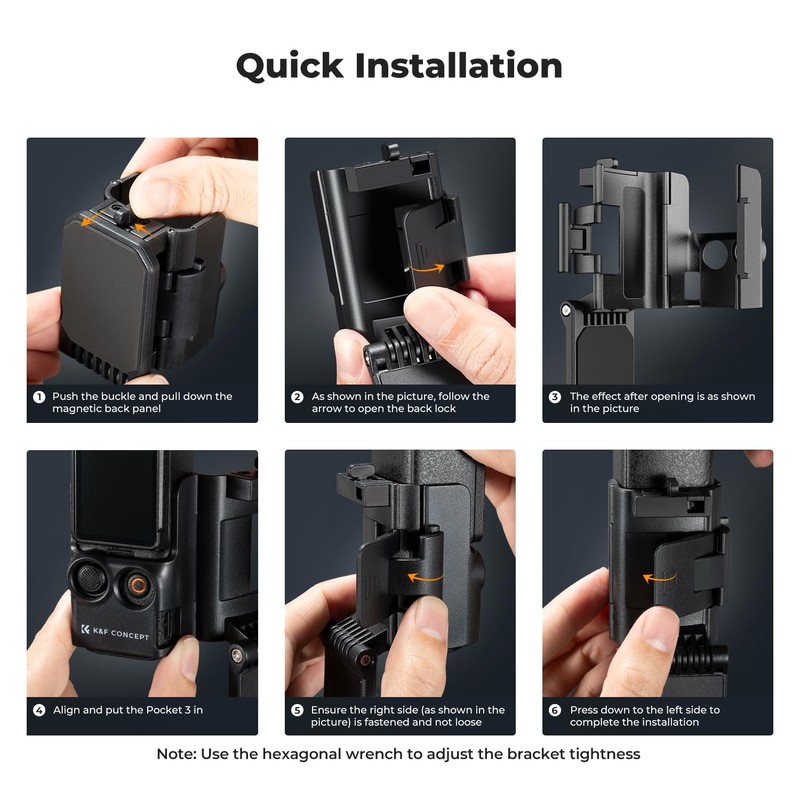 K&F Concept Magnetic Mount Stand for DJI Osmo Pocket 3,