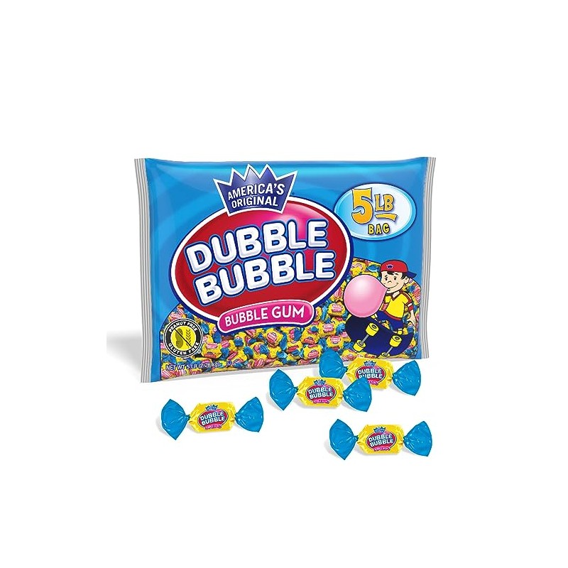 Dubble Bubble Original Twist Bubble Gum - Individually Wrapped Candy