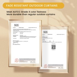 RYB HOME No-Fade Waterproof Outdoor Curtains - UV Protection Blackout Drapes for Patio Gazebo Pergola, Weatherproof Grommet Privacy Screens, 2 Panels, 52 inches Wide x 96 inches Long, Biscotti Beige