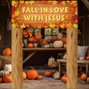 SmoothNovelty 3 Pcs Fall in Love with Jesus Porch Sign